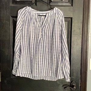 Never worn denim striped top.